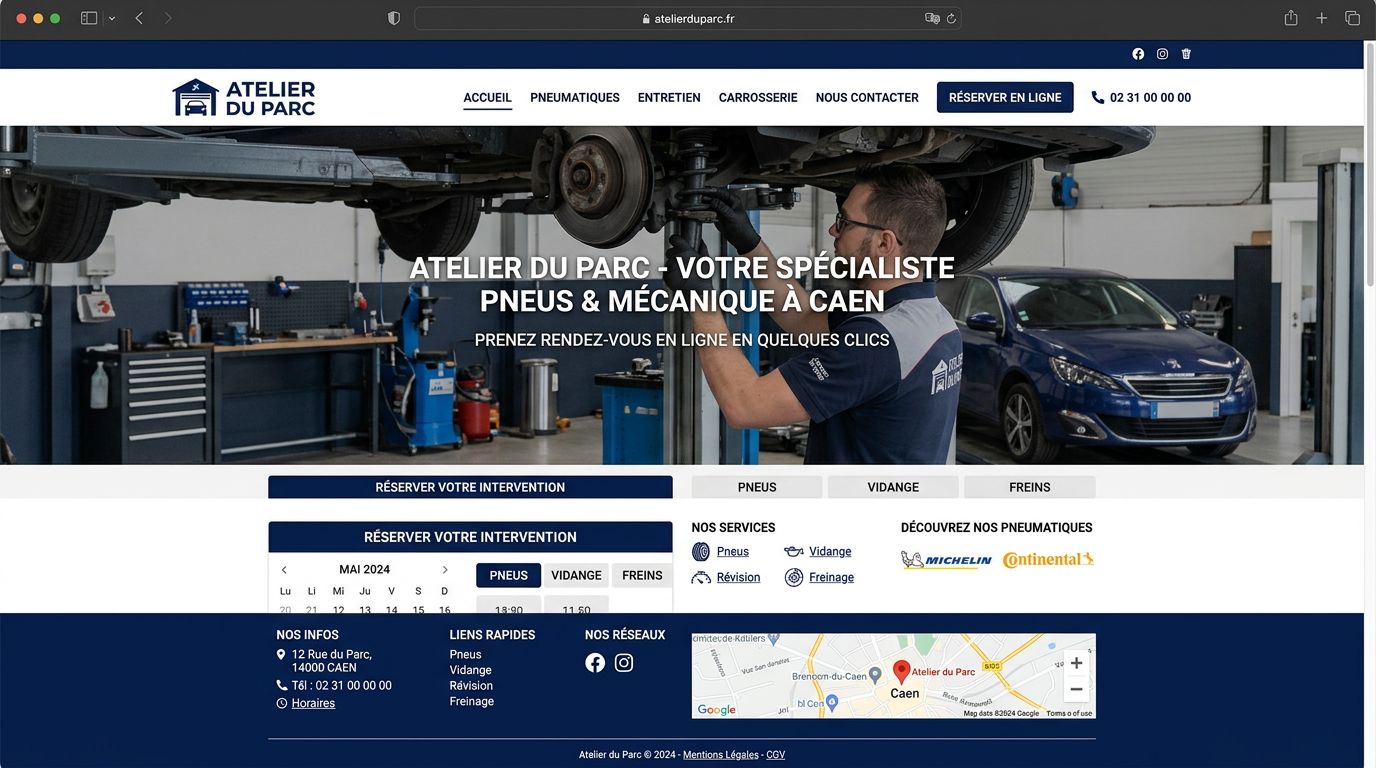 Exemple de site — Atelier du Parc